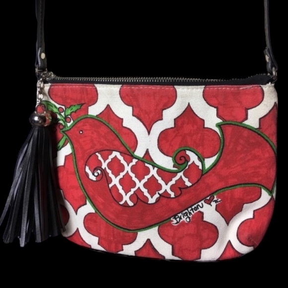 Brighton PAX Peace Dove Canvas Crossbody Purse - Picture 6 of 14